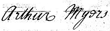Signature from marriage licence